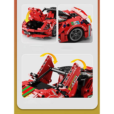 High-Tech pull back Sport Racing Car Building Blocks SUPERCAR Bricks Toys Kid