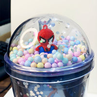 (NET) Spider Man Plastic Cup With Straw 450 ML