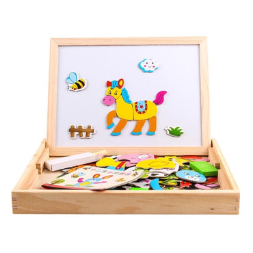 Wooden Intelligence Spell Music Series Magnetic Board Puzzle