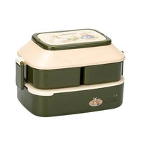 (net) Rabbit Design 2-Layer Lunch Box