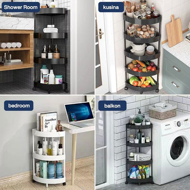 Corner Storage Rack, 3Layers Rational Use Of Corner Space Get Rid Of Clutter