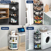 Corner Storage Rack, 3Layers Rational Use Of Corner Space Get Rid Of Clutter