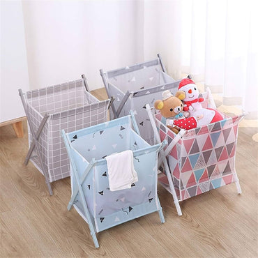 Multifunctional Storage Basket Foldable Dirty Clothes Basket Multicolor Laundry Stool, Storage