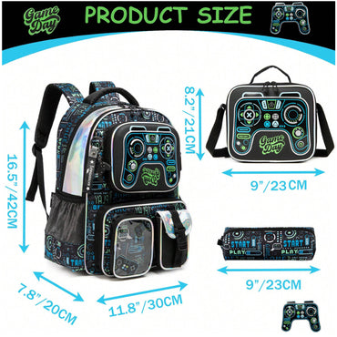 (NET) Meetbelify Game School Backpack Set Of 3 Pcs