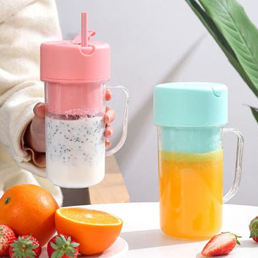 Straw Type, Juicing Cup, Portable Mini Juicer Straw Cup USB Rechargeable Electric Juicer Fruit Milkshake Blender / HS-08