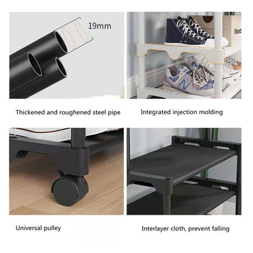 (Net) Single Pole Shoe and Hat Rack 3 Layers Easy To Assemble Coat Rack Shelf Shoe Racks With Shoe Storage Bench Sundry Goods Shelves / 8603 / 850075