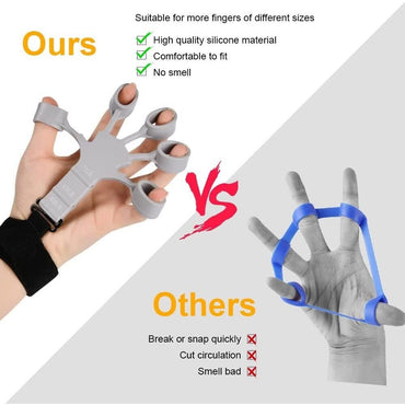(net) Finger Trainer Finger Grip Strength Trainer, Finger Exerciser & Hand Strengthener, Finger Resistance Band for Wrist Physical Rehabilitation