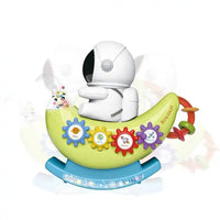 Musical Astronaut Swing Car with Rotatable Gears for Kids