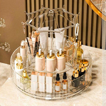 360 Degree Rotating Makeup & Skincare Organizer Large Capacity 2Layers / JN-689