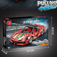 High-Tech pull back Sport Racing Car Building Blocks SUPERCAR Bricks Toys Kid