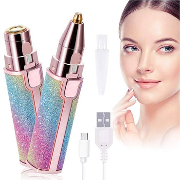 (Net) 2in1 Blawless Women's Face Hair Remover Epilator for women Machine for Upper Lip, Chin, Eyebrow / HX-203B