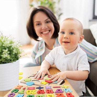 Vibrantly Colored Wooden Puzzle Set