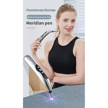 (Net) Massage Pen Rechargeable Pulse Massager Electric Acupuncture Pen Tens Physiotherapy Muscle Simulator Beauty Products Health Tool / DF-668
