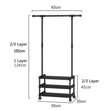 (Net) Single Pole Shoe and Hat Rack 3 Layers Easy To Assemble Coat Rack Shelf Shoe Racks With Shoe Storage Bench Sundry Goods Shelves / 8603 / 850075