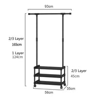 (Net) Single Pole Shoe and Hat Rack 3 Layers Easy To Assemble Coat Rack Shelf Shoe Racks With Shoe Storage Bench Sundry Goods Shelves / 8603 / 850075