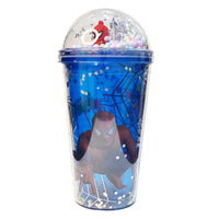 (NET) Spider Man Plastic Cup With Straw 450 ML