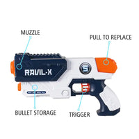 Electric Soft Bullet Gun and Army Toy Guns Set with Light and Sound Effects