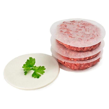 Hamburger Makers - Creative Wooden Handle Aluminum Alloy Hamburger Makers DIY Patty Maker Mold Round Hamburger Meat Beef Grill Burger Press / 508 / KR-047