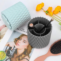 (net) Makeup Brush Holder Organizer Rotatable Cosmetics Brushes Storage