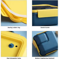 Adult Lunch Box 1100ML Double Layer Lunch Box with Spoon & Fork High Capacity Food Containers / 78919