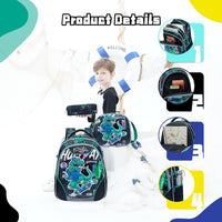 (NET) Dinosaur Backpack  Set Of 3 Pcs