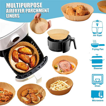 (net) Air Fryer Liners Disposable Paper 50 Pcs
