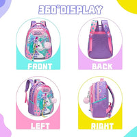 (NET) Unicorn Backpack For Girls Set Of 3 Pcs
