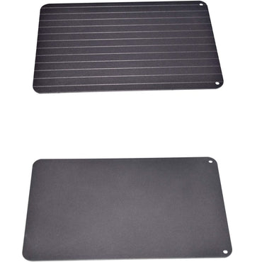 Thawing Plate Aluminum Alloy Quick Thawing Board Kitchen Tool for Freezing Quick Thawing Ingredients Such As Meat, Steak, Chicken and Fish-no Electricity, No Microwave (Black) / 116605