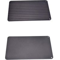 Thawing Plate Aluminum Alloy Quick Thawing Board Kitchen Tool for Freezing Quick Thawing Ingredients Such As Meat, Steak, Chicken and Fish-no Electricity, No Microwave (Black) / 116605