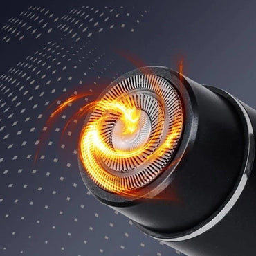 (net) Men Electric Shaver USB Rechargeable Low Noise Facial Beard Trimmer Home Car Use