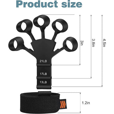 (net) Finger Trainer Finger Grip Strength Trainer, Finger Exerciser & Hand Strengthener, Finger Resistance Band for Wrist Physical Rehabilitation