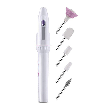 Mini Electric Nail Decorator Art Tips Manicure Tools Nail Care Fingernail Machine With 5 Precision Crafted Nail Heads
