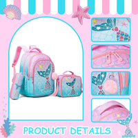 (NET) School Backpacks With Lunch Box & Pencil Case Set Of 3 Pcs