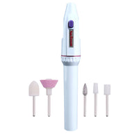 Mini Electric Nail Decorator Art Tips Manicure Tools Nail Care Fingernail Machine With 5 Precision Crafted Nail Heads