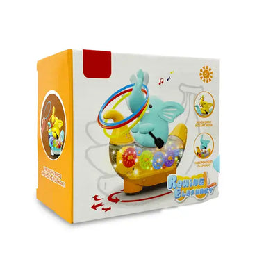 Electric Animal Train Toy with Dazzling Lights and Music