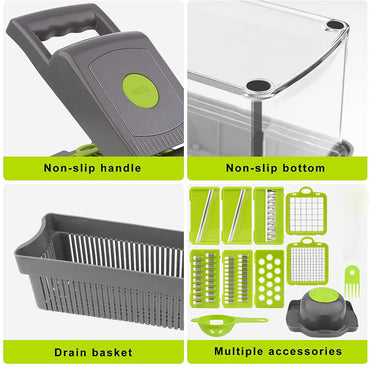 Super and Professional Multifunctional Vegetable Cutter Food Cutter Potato Cutter, Egg Separator Slicer / JD-2351 / 68726 /KN-224