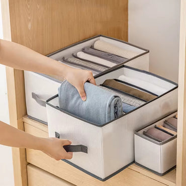 (net) Clothes Organizer 6 Divisions With Handle