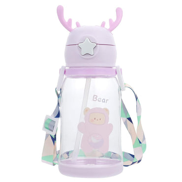 Plastic Bottle With Straw / KN-6