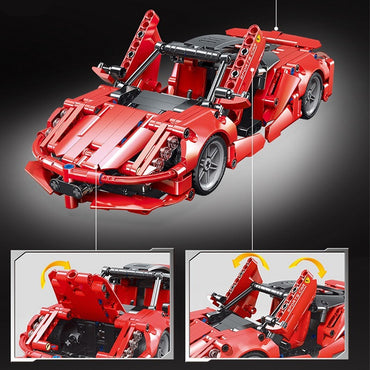 High-Tech pull back Sport Racing Car Building Blocks SUPERCAR Bricks Toys Kid