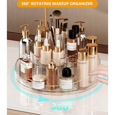 360 Degree Rotating Makeup & Skincare Organizer Large Capacity 1Layer / JN-688