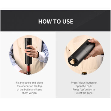 Electric Wine Opener Corkscrew Battery Operated Automatic Bottle Opener Electric Red Wine Opener