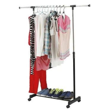 (Net) Single Pole Telescopic Clothes Rack