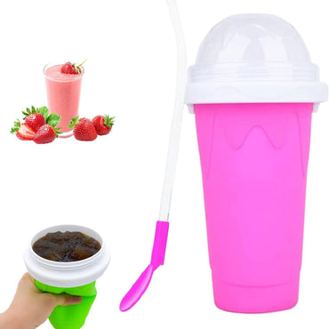 Quick Frozen Magic Cup, Double Layers Slushie Cup, DIY Homemade Squeeze Icy Cup, Fasting Cooling Make And Serve Slushy Cup For Milk Shake, Smoothies