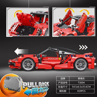 High-Tech pull back Sport Racing Car Building Blocks SUPERCAR Bricks Toys Kid