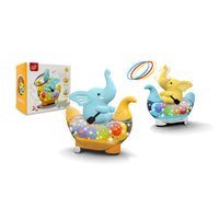 Electric Animal Train Toy with Dazzling Lights and Music