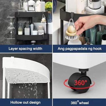 Corner Storage Rack, 3Layers Rational Use Of Corner Space Get Rid Of Clutter