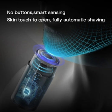 (net) Men Electric Shaver Smart Sensor Electric Dry Wet Razors Floating Blade Beard Trimmer USB Rechargeable