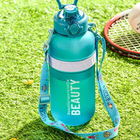 Plastic Water Bottle With Straw 1500 ML