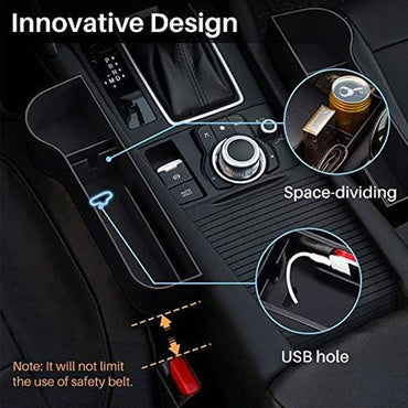Car Seat Organizer Gap Filler Storage Box Car Side with Cup Holder Left Side / 678917 / 1280