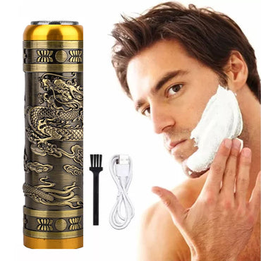 (net) Mini Electric Shaver Portable Buddha Head Shaver Washable USB Rechargeable Shaver / 600244 / NS-701